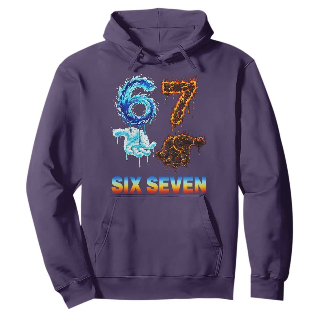 Water Fire Element Six Seven Hoodie Trendy Meme Gift TS12 Purple Print Your Wear