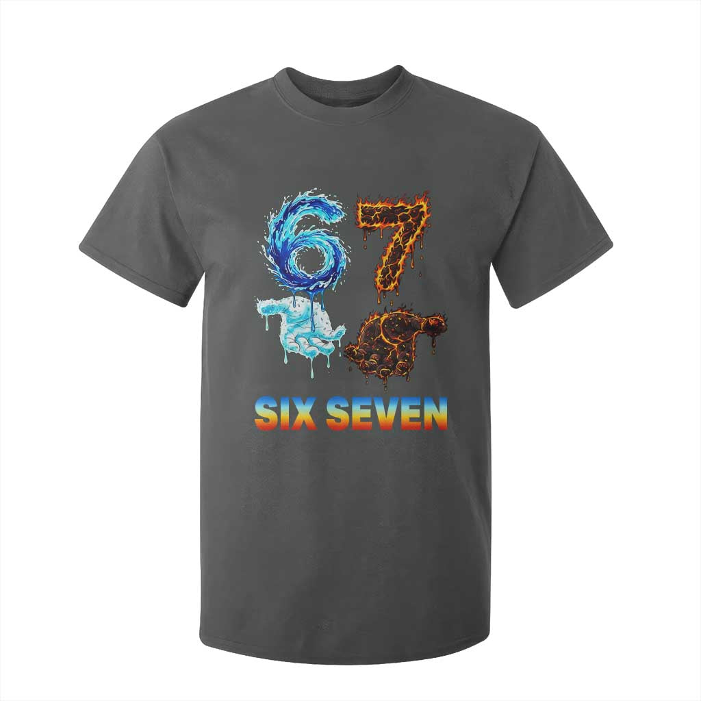 Water Fire Element Six Seven T Shirt For Kid Trendy Meme Gift TS12 Dark Heather Print Your Wear