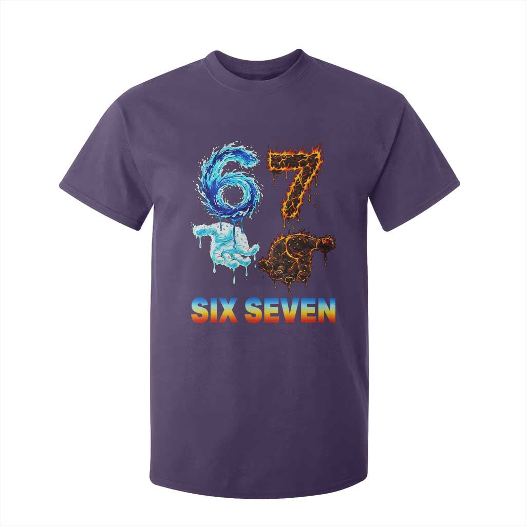 Water Fire Element Six Seven T Shirt For Kid Trendy Meme Gift TS12 Purple Print Your Wear