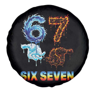 Water Fire Element Six Seven Spare Tire Cover Trendy Meme Gift TS12 Print Your Wear