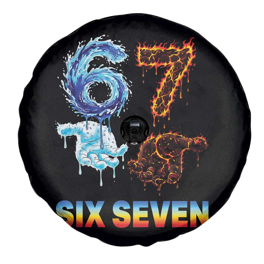 Water Fire Element Six Seven Spare Tire Cover Trendy Meme Gift TS12 Print Your Wear
