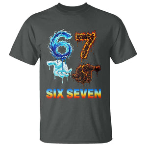 Water Fire Element Six Seven T Shirt Trendy Meme Gift TS12 Dark Heather Print Your Wear