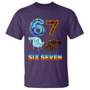 Water Fire Element Six Seven T Shirt Trendy Meme Gift TS12 Purple Print Your Wear