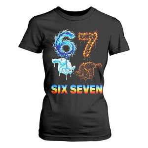 Water Fire Element Six Seven T Shirt For Women Trendy Meme Gift TS12 Black Print Your Wear