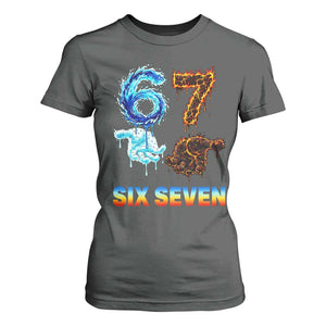 Water Fire Element Six Seven T Shirt For Women Trendy Meme Gift TS12 Dark Heather Print Your Wear