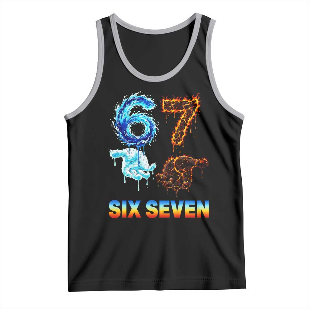 Water Fire Element Six Seven Tank Top Trendy Meme Gift TS12 Black Athletic Heather Print Your Wear