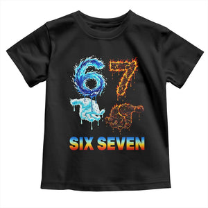 Water Fire Element Six Seven Toddler T Shirt Trendy Meme Gift TS12 Black Print Your Wear