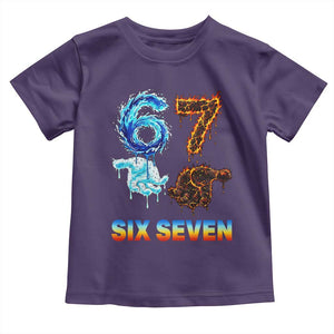 Water Fire Element Six Seven Toddler T Shirt Trendy Meme Gift TS12 Purple Print Your Wear
