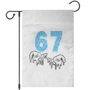 Ocean Water Wave Effect Printed Garden Flag Six Seven Meme TS12 White Print Your Wear