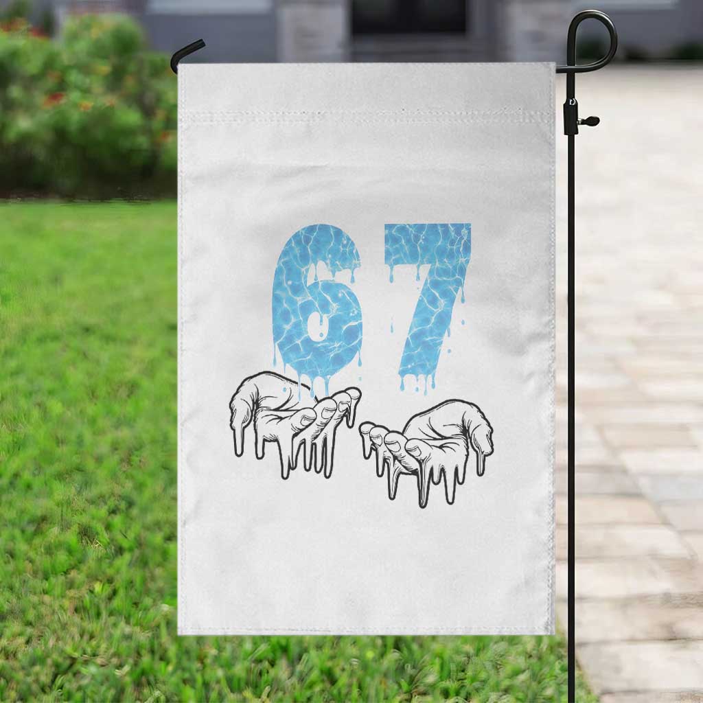 Ocean Water Wave Effect Printed Garden Flag Six Seven Meme TS12 Print Your Wear