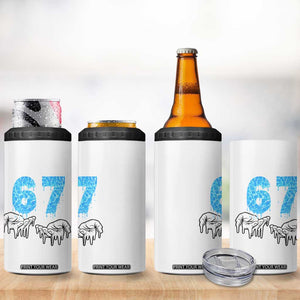 Ocean Water Wave Effect Printed 4 in 1 Can Cooler Tumbler Six Seven Meme TS12 Print Your Wear