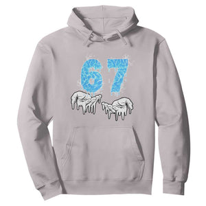 Ocean Water Wave Effect Printed Hoodie Six Seven Meme TS12 Ice Gray Print Your Wear