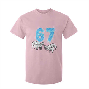 Ocean Water Wave Effect Printed T Shirt For Kid Six Seven Meme TS12 Light Pink Print Your Wear