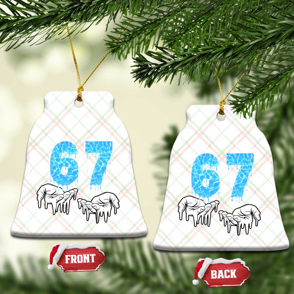 Ocean Water Wave Effect Printed Ceramic Ornament Six Seven Meme TS12 Print Your Wear