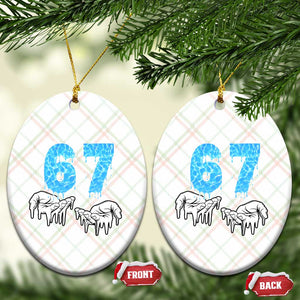 Ocean Water Wave Effect Printed Ceramic Ornament Six Seven Meme TS12 Print Your Wear