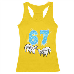 Ocean Water Wave Effect Printed Racerback Tank Top Six Seven Meme TS12 Daisy Print Your Wear