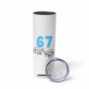 Ocean Water Wave Effect Printed Skinny Tumbler Six Seven Meme TS12 Print Your Wear