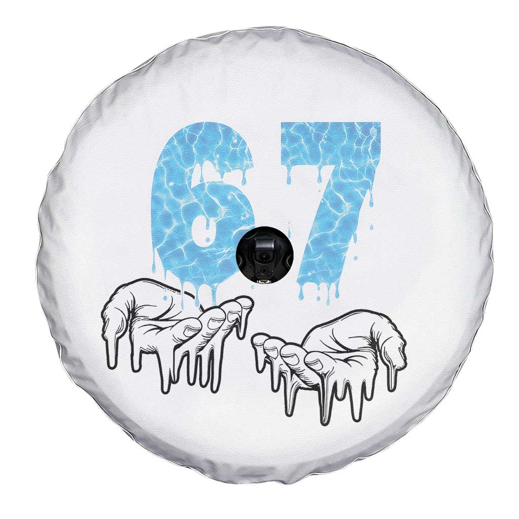 Ocean Water Wave Effect Printed Spare Tire Cover Six Seven Meme TS12 Print Your Wear