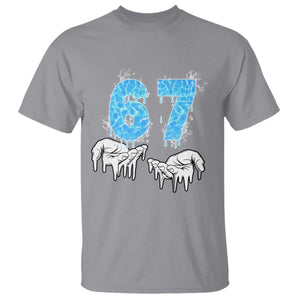Ocean Water Wave Effect Printed T Shirt Six Seven Meme TS12 Sport Gray Print Your Wear