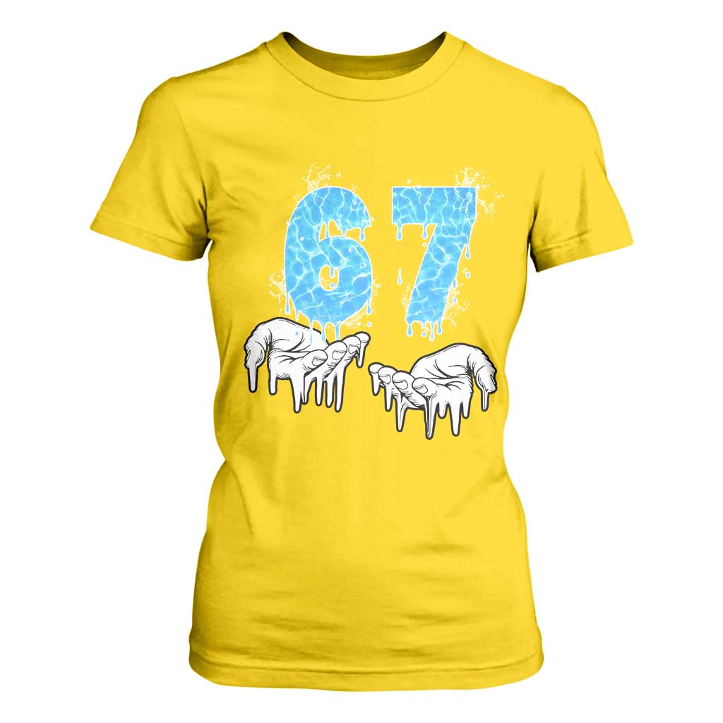 Ocean Water Wave Effect Printed T Shirt For Women Six Seven Meme TS12 Daisy Print Your Wear