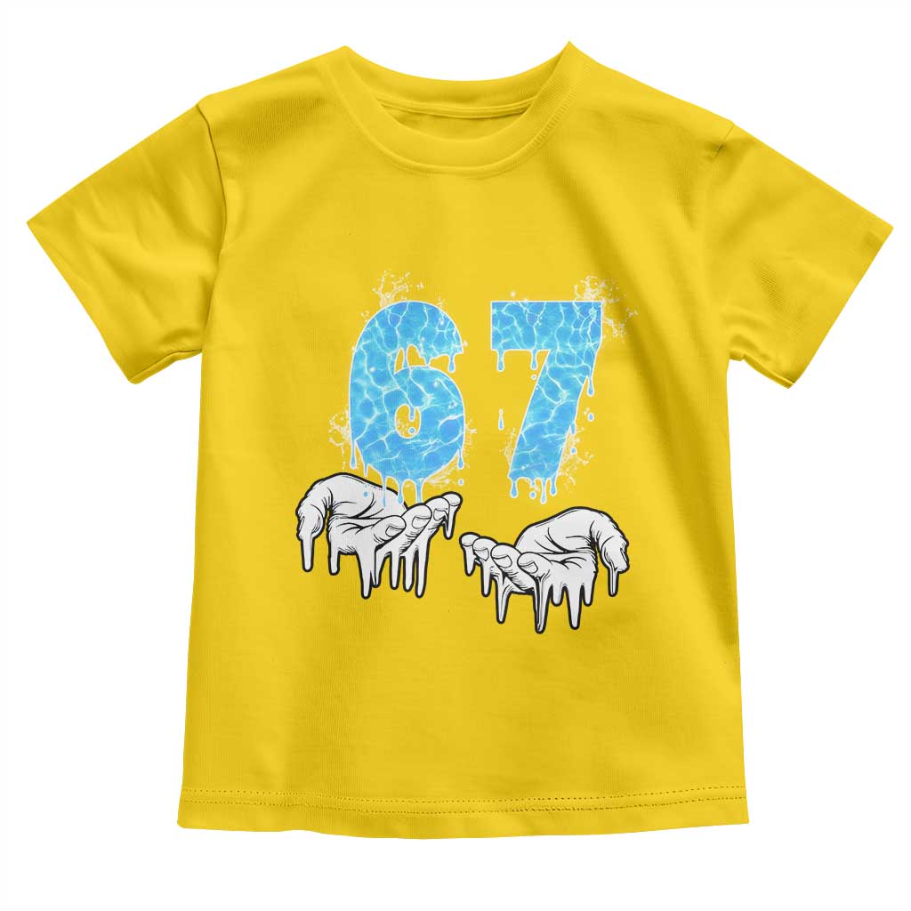 Ocean Water Wave Effect Printed Toddler T Shirt Six Seven Meme TS12 Daisy Print Your Wear
