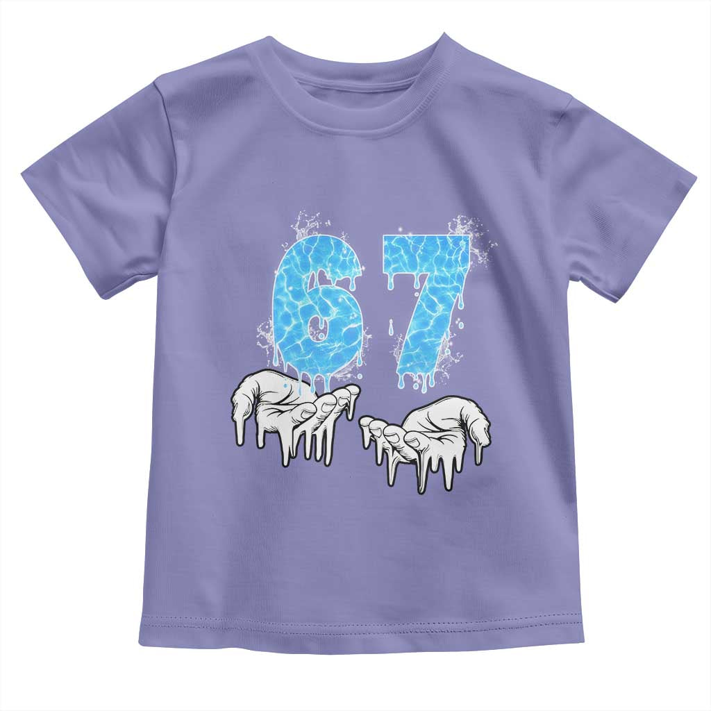 Ocean Water Wave Effect Printed Toddler T Shirt Six Seven Meme TS12 Violet Print Your Wear