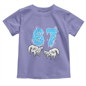 Ocean Water Wave Effect Printed Toddler T Shirt Six Seven Meme TS12 Violet Print Your Wear