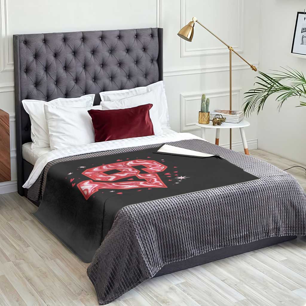 Glitch Swirl Effect Printed Six Seven Meme Throw Blanket Valentines Day Gift TS12 Print Your Wear