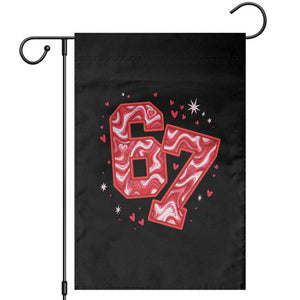Glitch Swirl Effect Printed Six Seven Meme Garden Flag Valentines Day Gift TS12 Black Print Your Wear