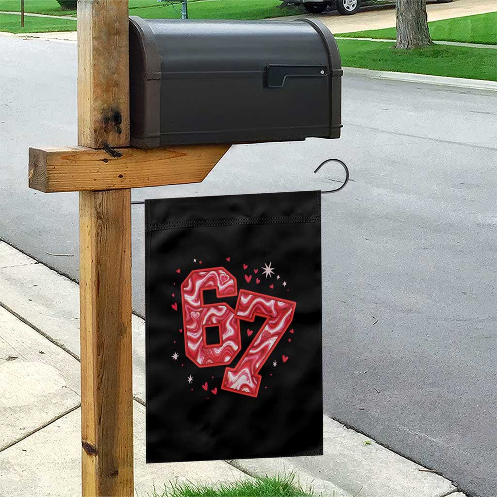 Glitch Swirl Effect Printed Six Seven Meme Garden Flag Valentines Day Gift TS12 Print Your Wear