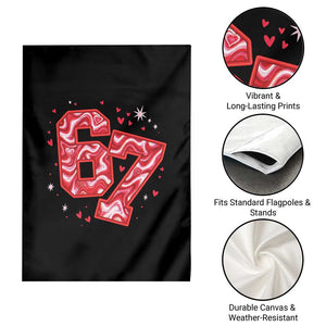 Glitch Swirl Effect Printed Six Seven Meme Garden Flag Valentines Day Gift TS12 Print Your Wear