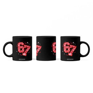 Glitch Swirl Effect Printed Six Seven Meme Coffee Mug Valentines Day Gift TS12 Print Your Wear