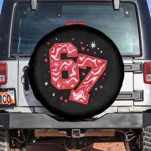 Glitch Swirl Effect Printed Six Seven Meme Spare Tire Cover Valentines Day Gift TS12 No hole Black Print Your Wear