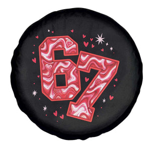 Glitch Swirl Effect Printed Six Seven Meme Spare Tire Cover Valentines Day Gift TS12 Print Your Wear