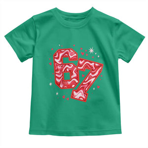 Glitch Swirl Effect Printed Six Seven Meme Toddler T Shirt Valentines Day Gift TS12 Irish Green Print Your Wear