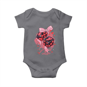 Funny The Game Of Love Six Seven Dice Meme Baby Onesie TS12 Charcoal Print Your Wear