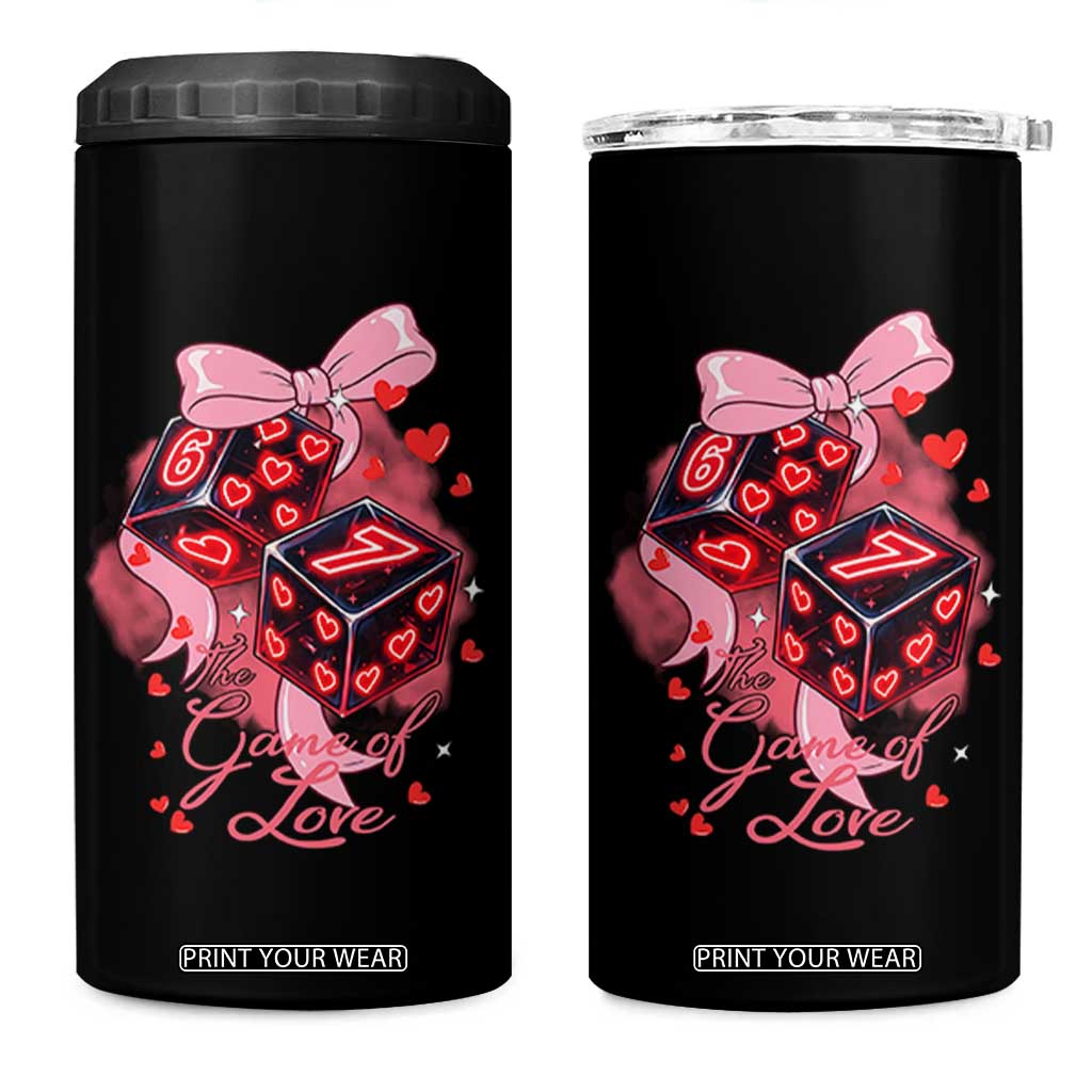 Funny The Game Of Love Six Seven Dice Meme 4 in 1 Can Cooler Tumbler TS12 One Size: 16 oz Black Print Your Wear