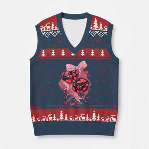 Funny The Game Of Love Six Seven Dice Meme V-Neck Knit Sweater Vest TS12 Navy Red Print Your Wear