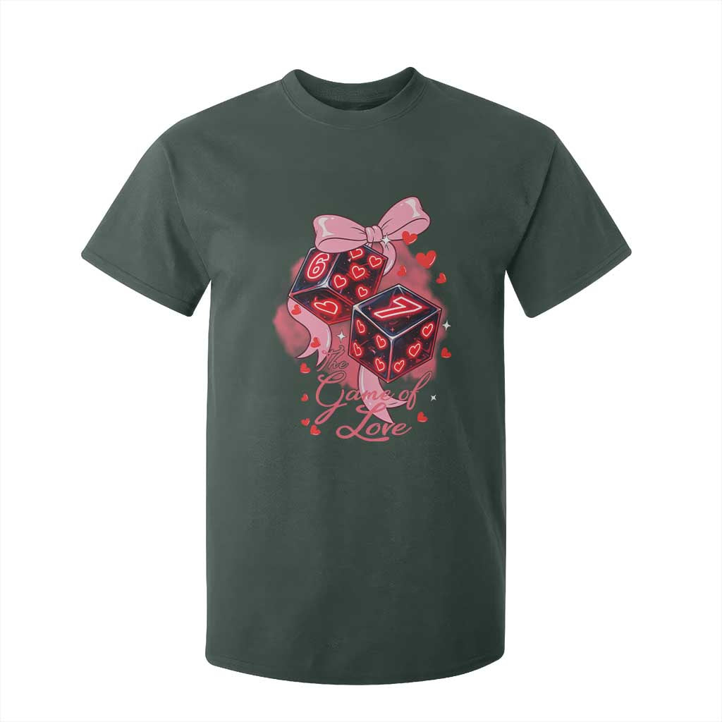 Funny The Game Of Love Six Seven Dice Meme T Shirt For Kid TS12 Dark Forest Green Print Your Wear