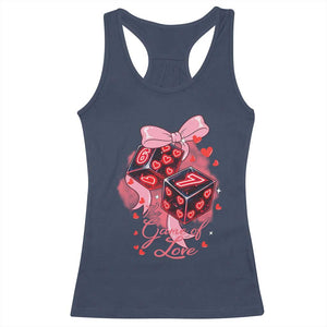 Funny The Game Of Love Six Seven Dice Meme Racerback Tank Top TS12 Navy Print Your Wear