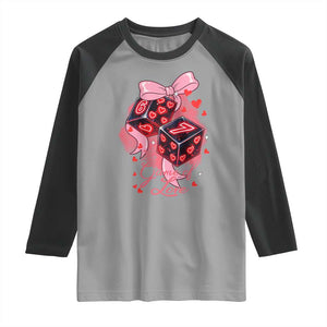 Funny The Game Of Love Six Seven Dice Meme Raglan Shirt TS12 Sport Gray Black Print Your Wear