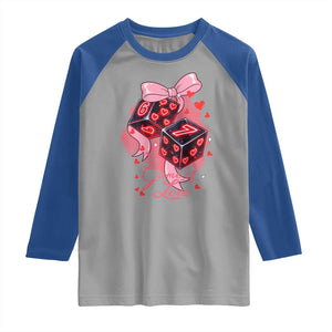 Funny The Game Of Love Six Seven Dice Meme Raglan Shirt TS12 Sport Gray Royal Print Your Wear
