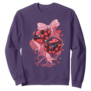 Funny The Game Of Love Six Seven Dice Meme Sweatshirt TS12 Purple Print Your Wear