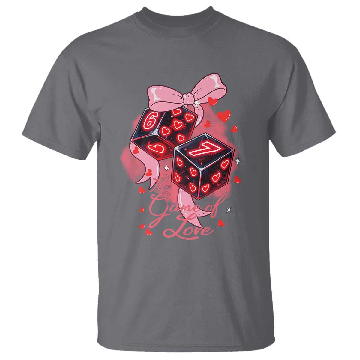 Funny The Game Of Love Six Seven Dice Meme T Shirt TS12 Charcoal Print Your Wear