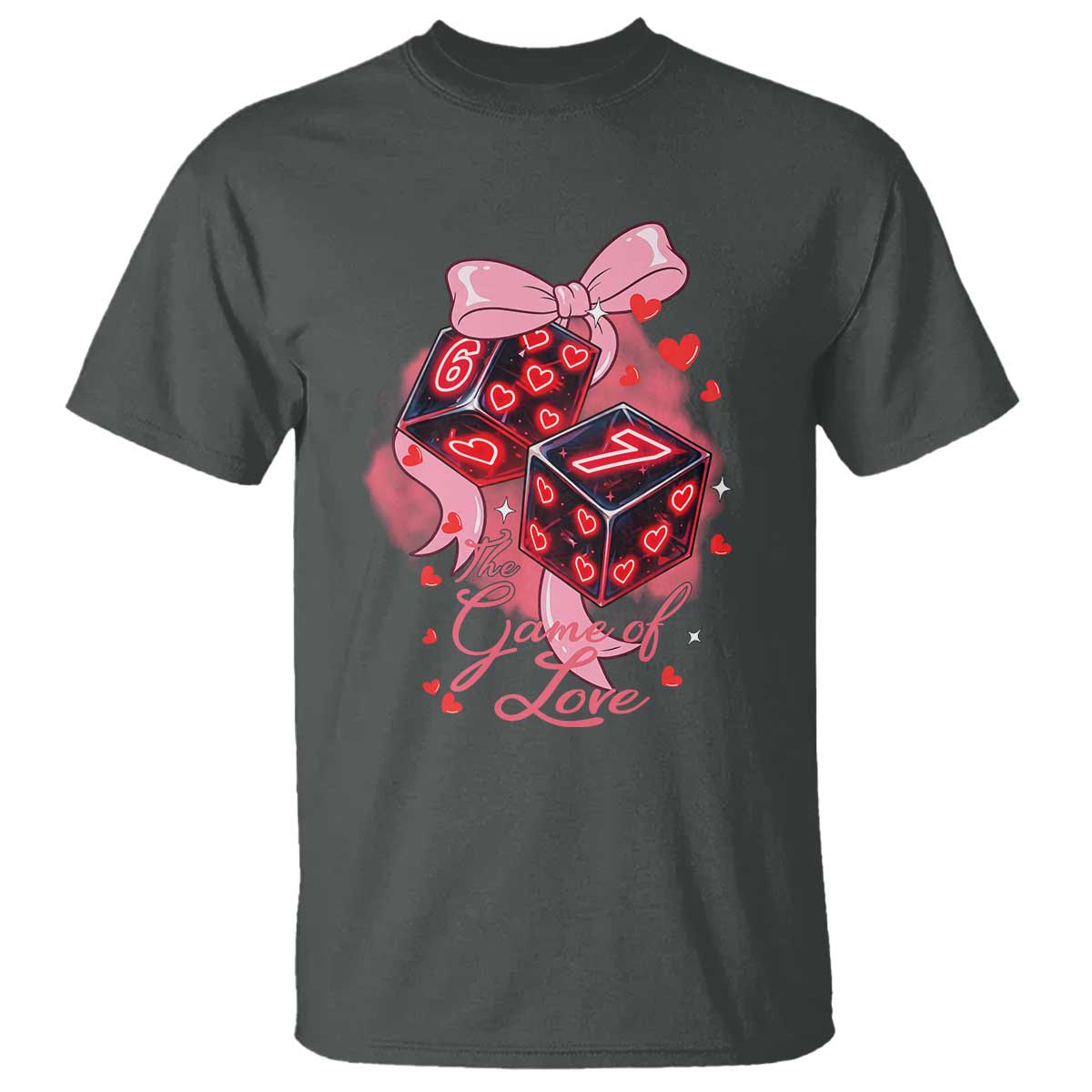 Funny The Game Of Love Six Seven Dice Meme T Shirt TS12 Dark Heather Print Your Wear