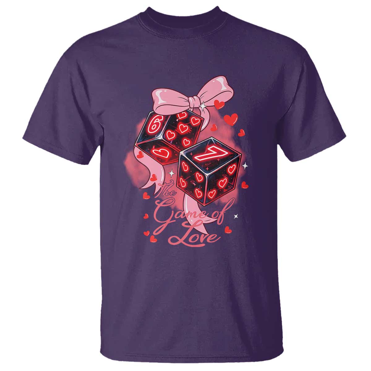 Funny The Game Of Love Six Seven Dice Meme T Shirt TS12 Purple Print Your Wear