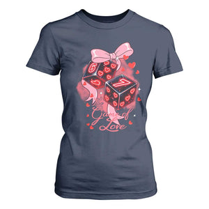 Funny The Game Of Love Six Seven Dice Meme T Shirt For Women TS12 Navy Print Your Wear