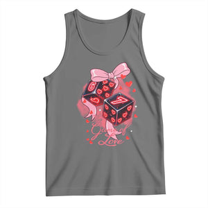 Funny The Game Of Love Six Seven Dice Meme Tank Top TS12 Black Heather Print Your Wear