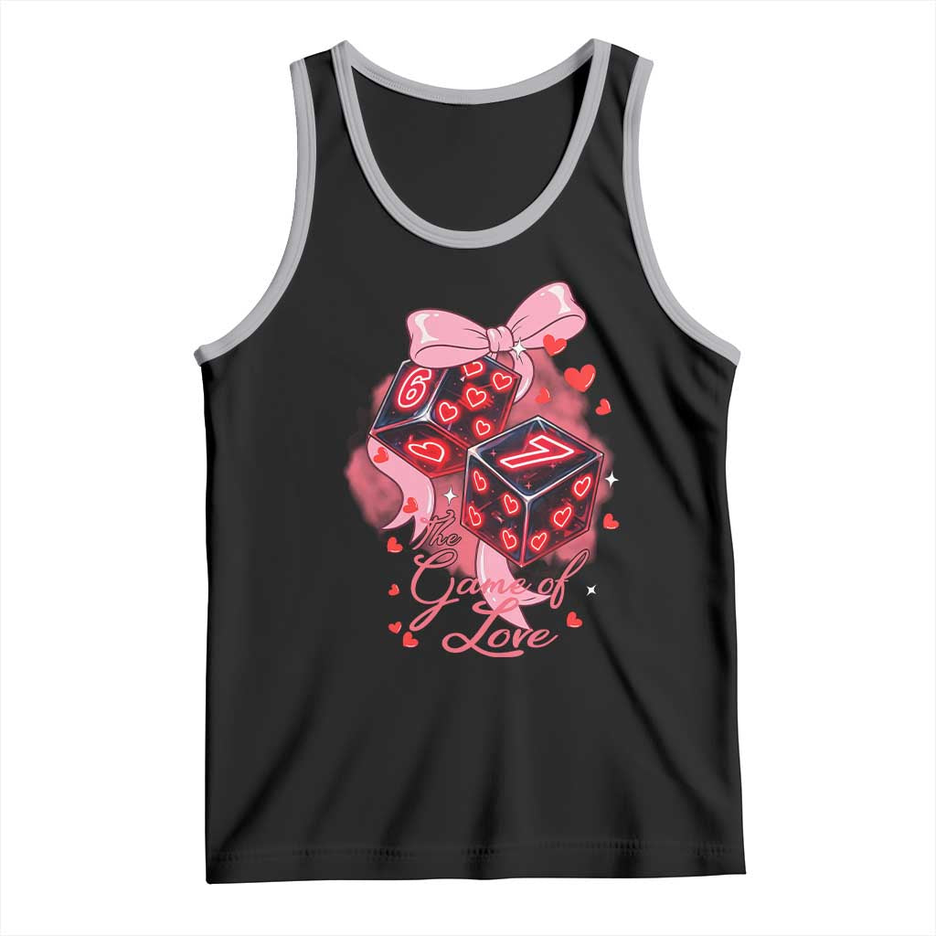 Funny The Game Of Love Six Seven Dice Meme Tank Top TS12 Black Athletic Heather Print Your Wear