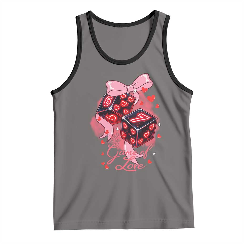 Funny The Game Of Love Six Seven Dice Meme Tank Top TS12 Deep Heather Black Print Your Wear
